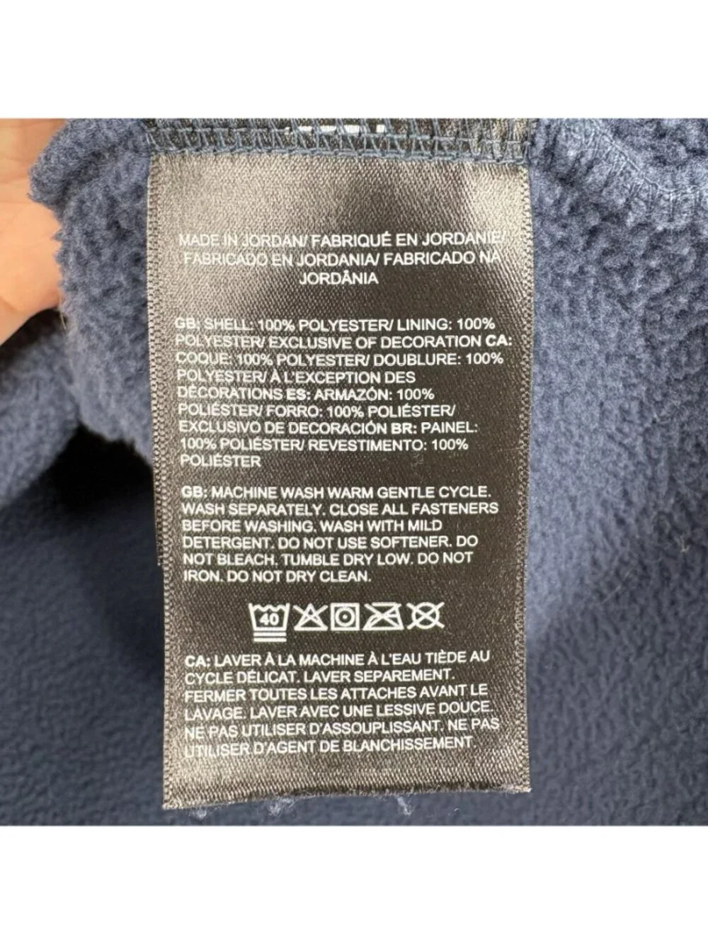 The North Face Mens Platte Sherpa Fleece 1/4 Zip Pullover S Blue Outdoor Camping